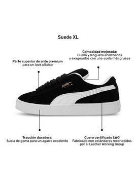 Sapatilhas Puma Suede XL preto para mulher e homem