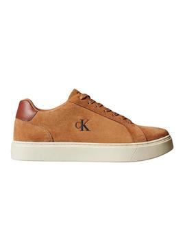 Tênis Calvin Klein Jeans Classis Cupsole marrom para homem.