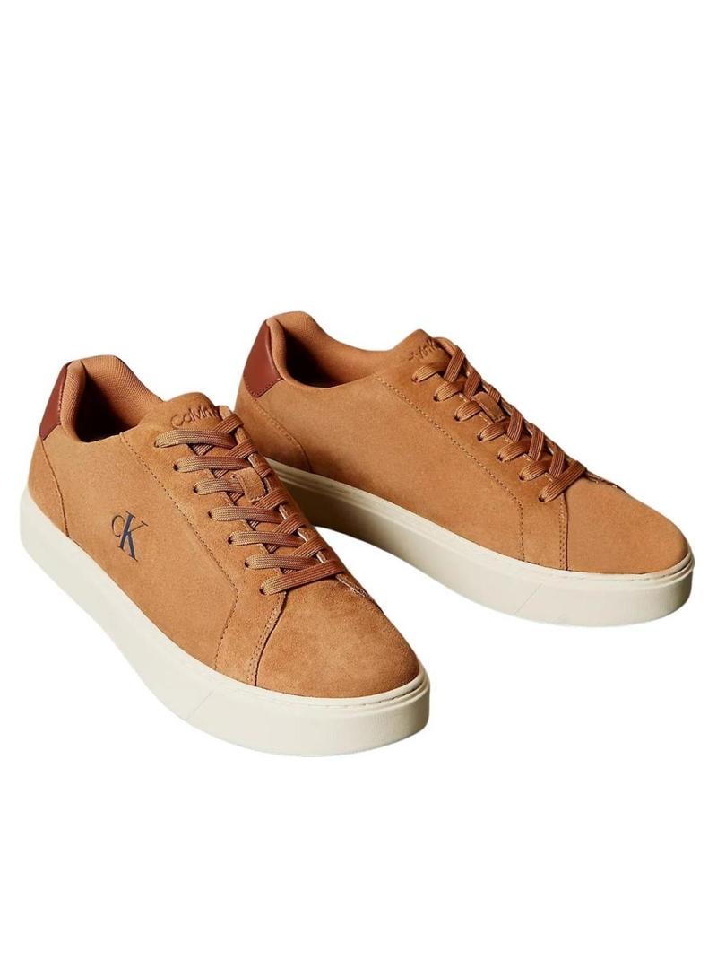 Tênis Calvin Klein Jeans Classis Cupsole marrom para homem.