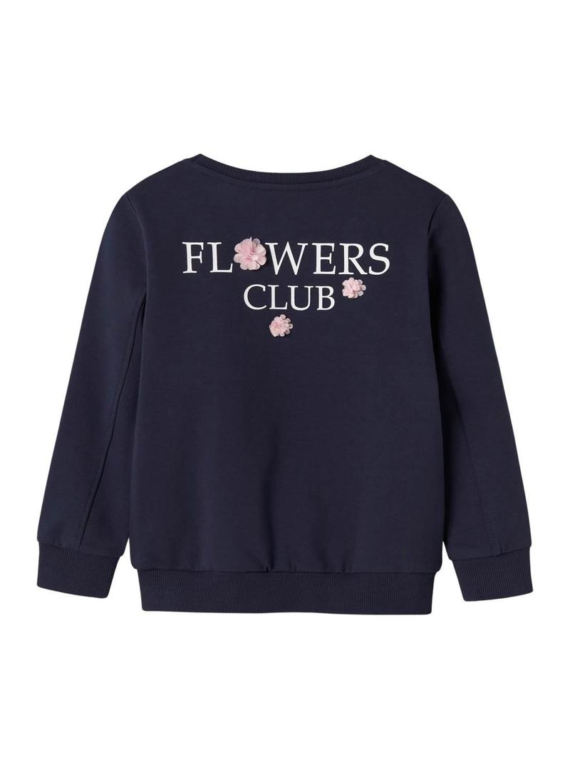 Moletom Name It Linka azul marinho para menina