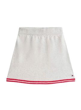 Saia Tommy Hilfiger Varsity cinza de menina