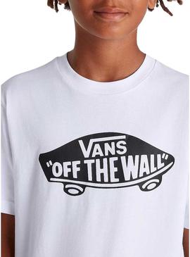 Camiseta Vans Style76 Branca para criança