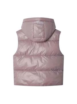 Colete Pepe Jeans acolchoado Essie rosa para menina.