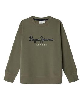 Moletom Pepe Jeans Art Crew verde para menino