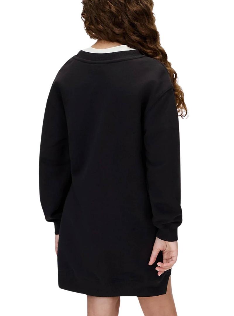 Vestido Calvin Klein Towling Monogram preto menina