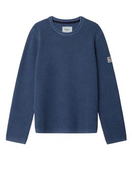 Camisola Pepe Jeans Talton azul para criança.