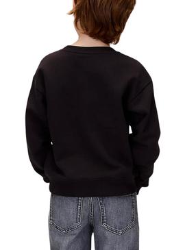 Moletom Calvin Klein com logo fotográfico preto para criança.