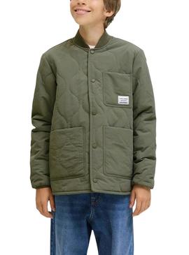 Casaco acolchoado verde para criança Jack and Jones Hero.