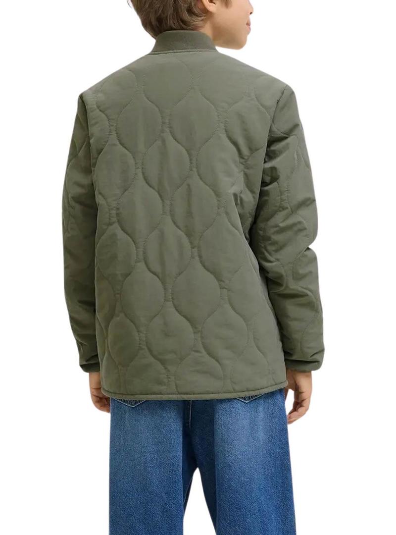 Casaco acolchoado verde para criança Jack and Jones Hero.