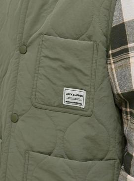 Colete acolchoado verde para criança Jack and Jones Hero.