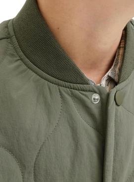 Colete acolchoado verde para criança Jack and Jones Hero.