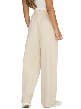 Calça Only Scarlett bege para mulher.