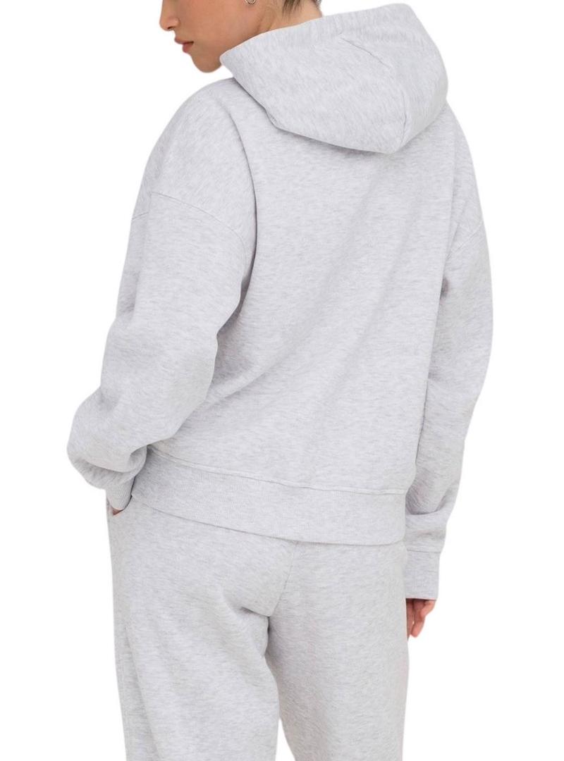 Moletom Only Best cinza com capuz para mulher