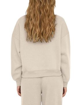 Moletom Only Best bege para mulher.