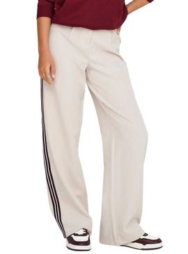 Calça Only Mellie bege para mulher