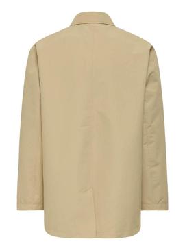 Parka Only and Sons Hall bege para homem.
