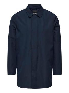 Parka Only and Sons Hall azul para homem