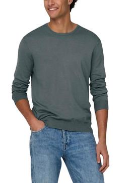 Camisola Only and Sons Wyler petrol para homem