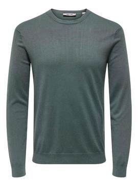 Camisola Only and Sons Wyler petrol para homem