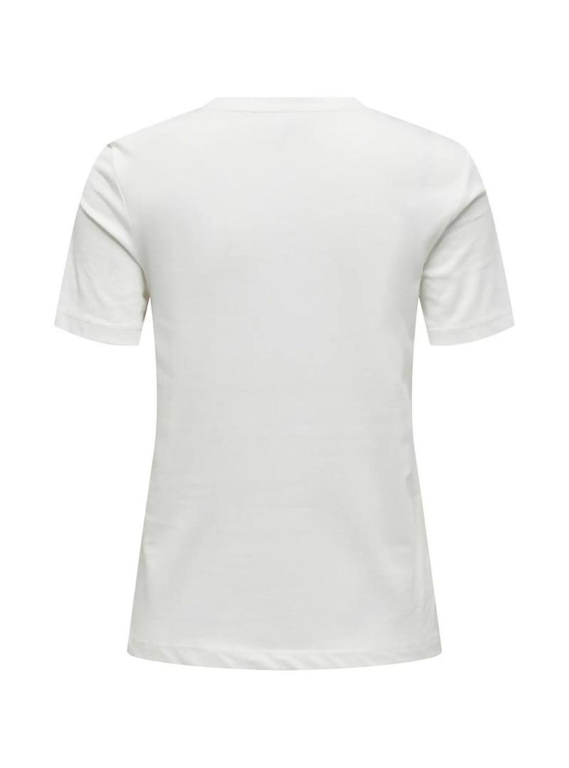 Camisa Only Tanya Love branca para mulher