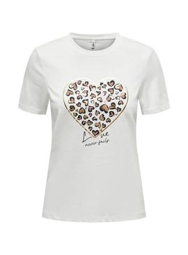 Camiseta Only Tanya branca para mulher