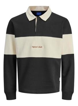 Camisa Polo Jack and Jones Norrebro azul e bege para homem