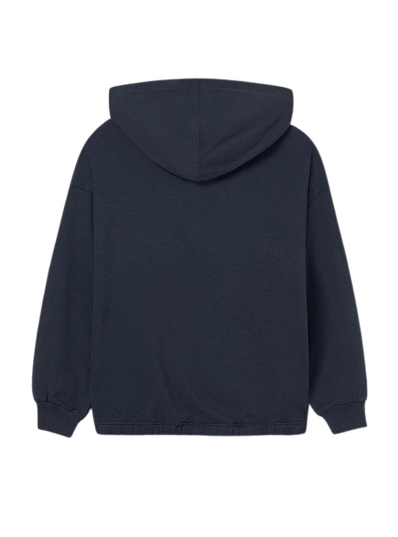 Moletom longo azul marinho Mayoral para menina