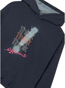 Moletom longo azul marinho Mayoral para menina