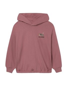 Moletom longo bordô da Mayoral para menina.