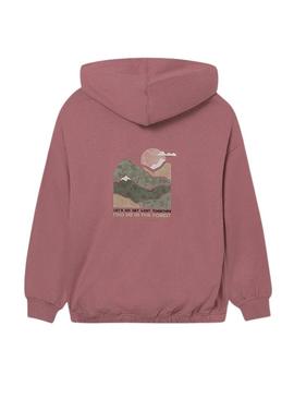 Moletom longo bordô da Mayoral para menina.