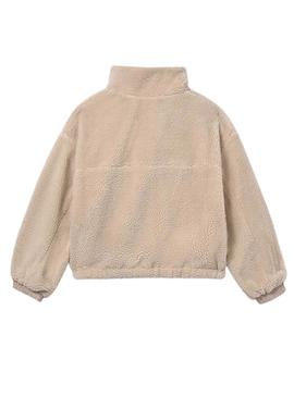 Casaco reversível Mayoral bege para menina.