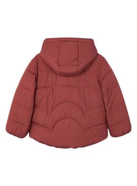 Casaco reversível acolchoado granada para menina da Mayoral.
