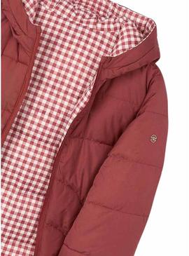 Casaco reversível acolchoado granada para menina da Mayoral.