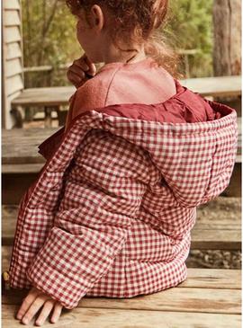 Casaco reversível acolchoado granada para menina da Mayoral.