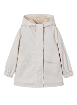 Casaco impermeável bege para menina Mayoral