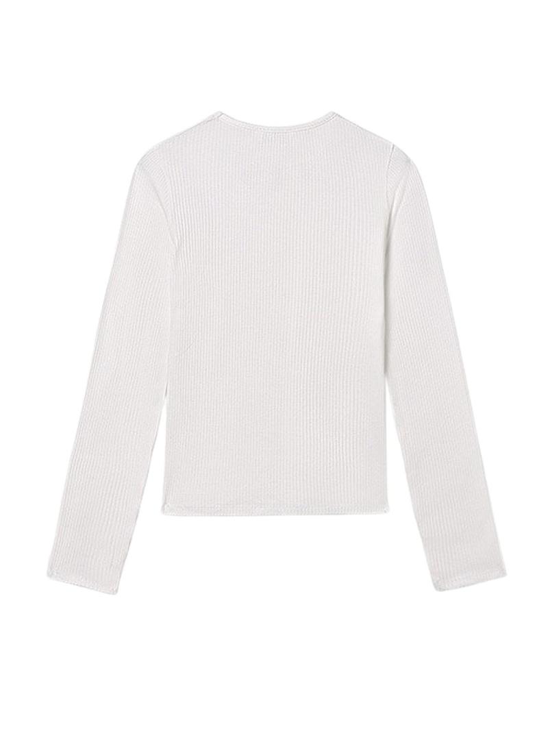 Camiseta Mayoral canale cut out branca para menina.