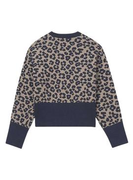 Camisola Mayoral de leopardo para menina.