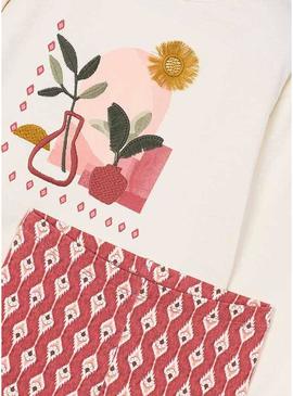 Conjunto Maio leggings estampados e camiseta para menina.