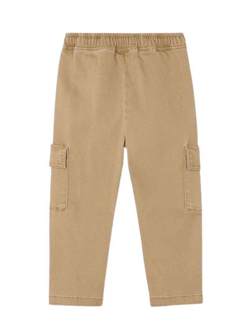 Calça cargo Mayoral em camelo unissex.