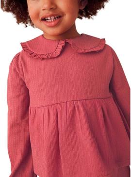 Conjunto Mayoral calça e blusa granate menina