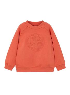 Moletom Mayoral em relevo laranja para menino.