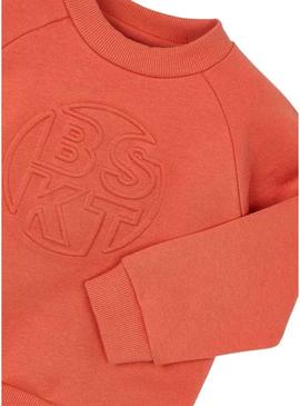 Moletom Mayoral em relevo laranja para menino.