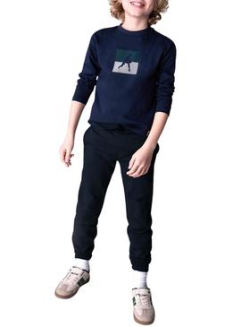 Calça esportiva básica preta da Mayoral para menino.