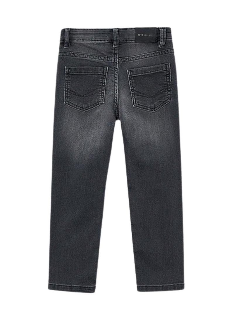Calça jeans Mayoral ajustada cinza para menino