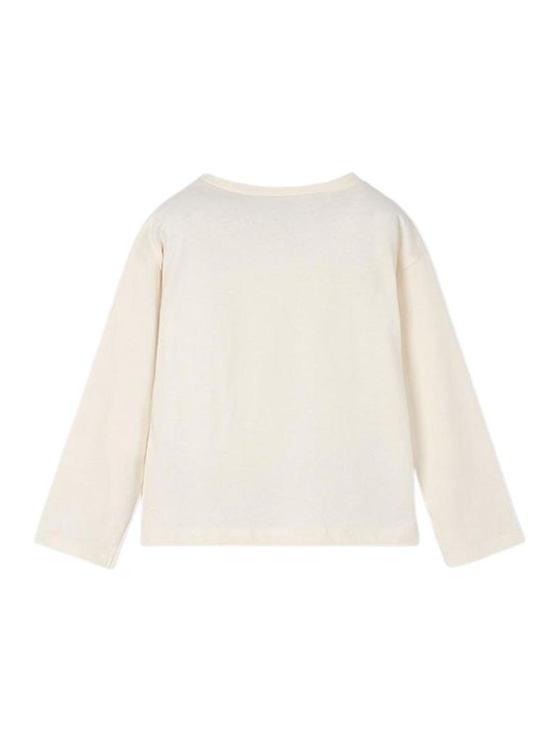 Camisa Mayoral bolso de crochê para meninas em bege