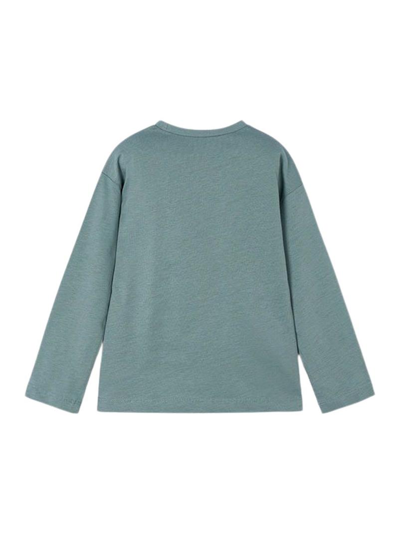 Camiseta Mayoral gráfica verde para menina