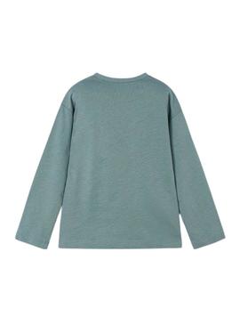 Camiseta Mayoral gráfica verde para menina