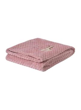 Manta Mayoral de pelo duplo rosa para bebê