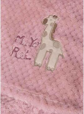 Manta Mayoral de pelo duplo rosa para bebê