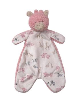 Gugú Mayoral pendura chupeta rosa para bebê.